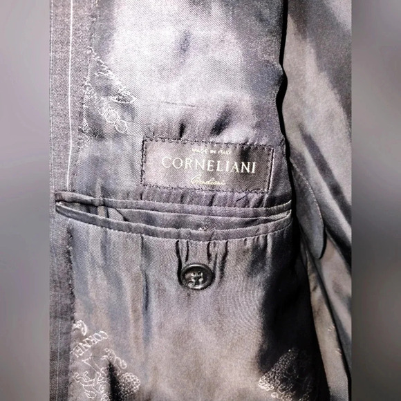 Corneliani S150's Wool Gray Pinstripe Suit Jacket size‎ 52R Italy Evening Event - Picture 6 of 9